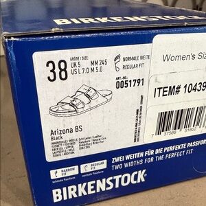 Birkenstock Arizona Black Sandals 38